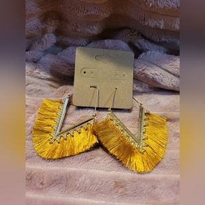 Yellow Fringe Earrings